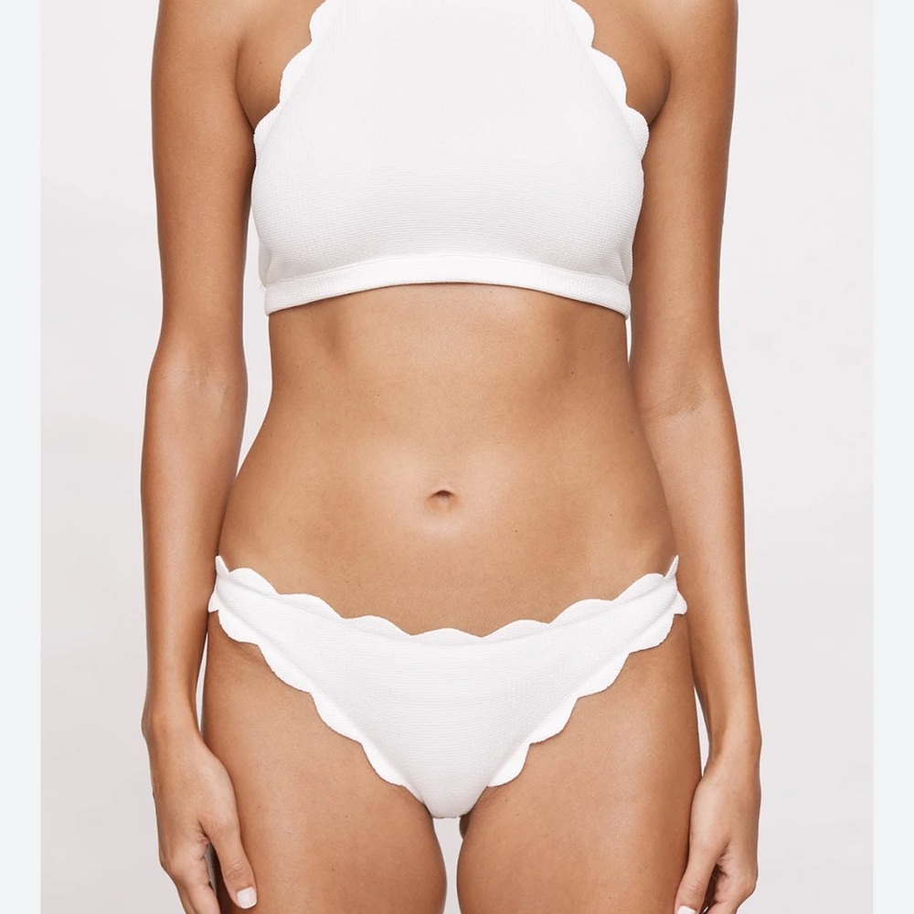 Marysia White Scalloped Bikini Set Antibes